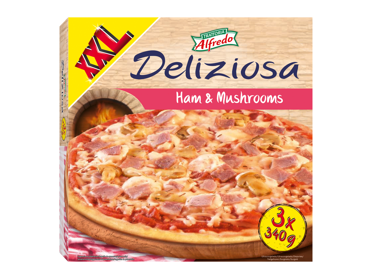 Pizza jambon & champignons XXL