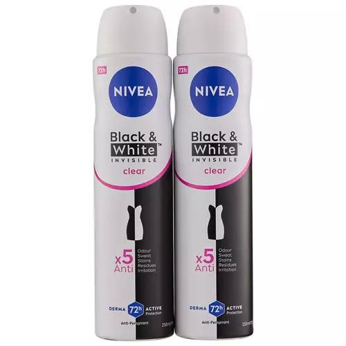 Invisible Black & White Anti-Perspirant Deodorant 2 x 150g/151g