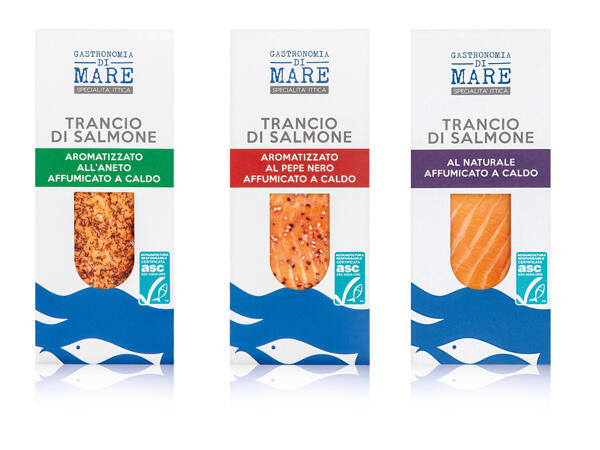 Fresh smoked Salmon slices