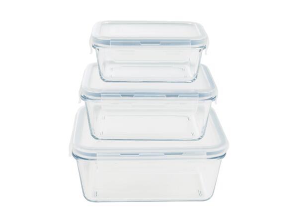 Glasfrischhaltedosen-Set, 3-teilig