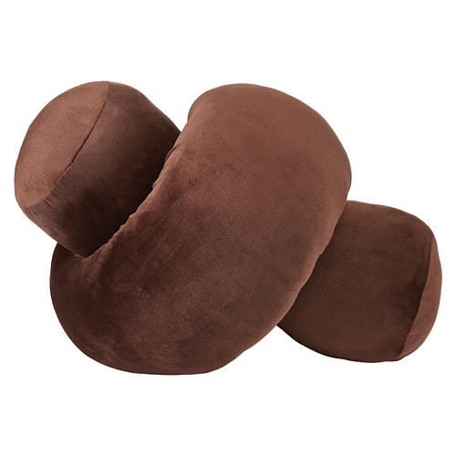 9" x 82" Giant Knot Pillow, Chocolate Brown