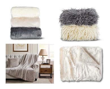 Huntington Home Faux Fur Throw