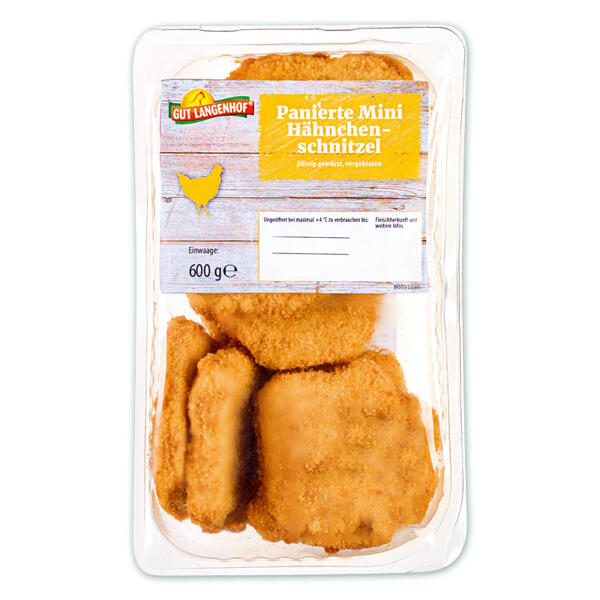Panierte Mini Hähnchenschnitzel