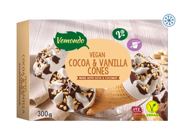 Vemondo Vegan Cocoa & Vanilla Cones