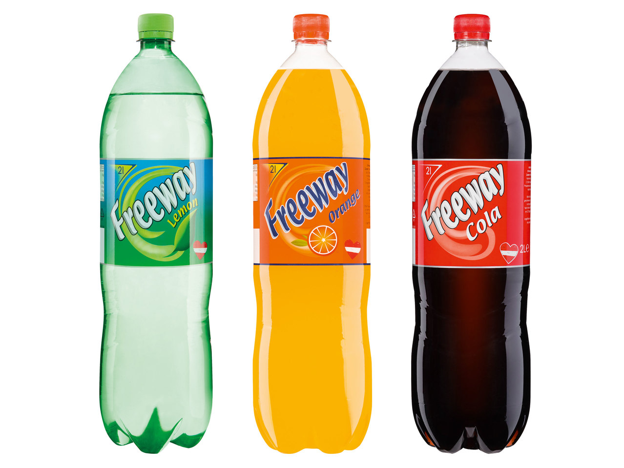 FREEWAY Cola, Zitronen-, Orangen- oder Kräuterlimonade