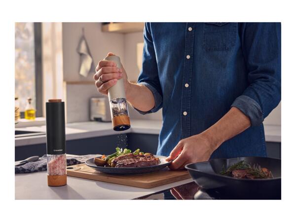 Beige Electric Salt or Pepper Mill