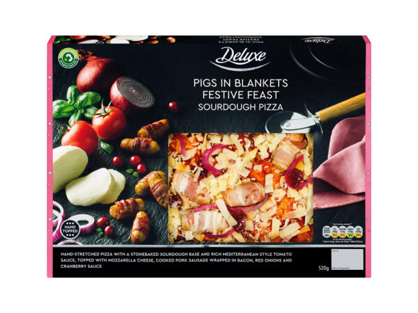 Deluxe Pigs in Blankets Christmas Pizza