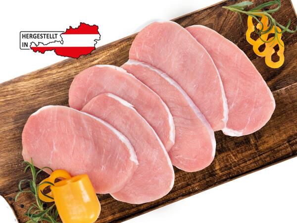 Frische Minutensteaks vom Schwein