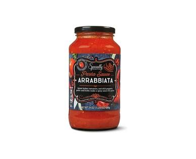 Specially Selected Arrabiatta or Roasted Garlic Imported Pasta Sauce