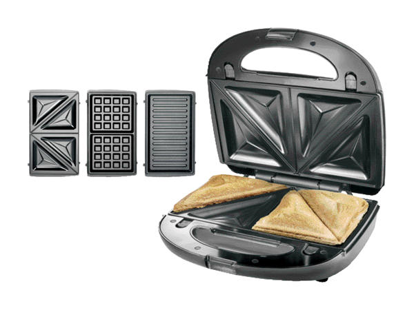 Macchina per sandwich con piastre intercambiabili