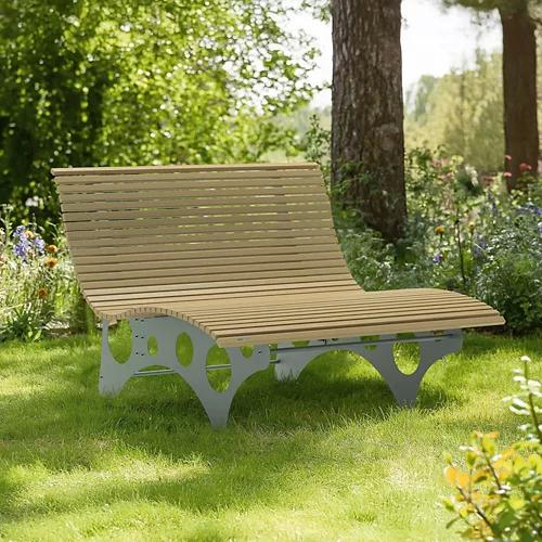 HOME DELUXE NIRA Wellenliege - Teak