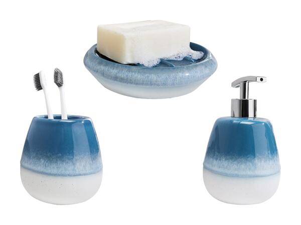 Distributeur de savon/​gobelet pour brosse à dents/​porte-savon (valable uniquement en Suisse alémanique et en Suisse romande)