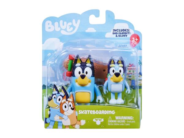 Bluey Skateboarding Figures