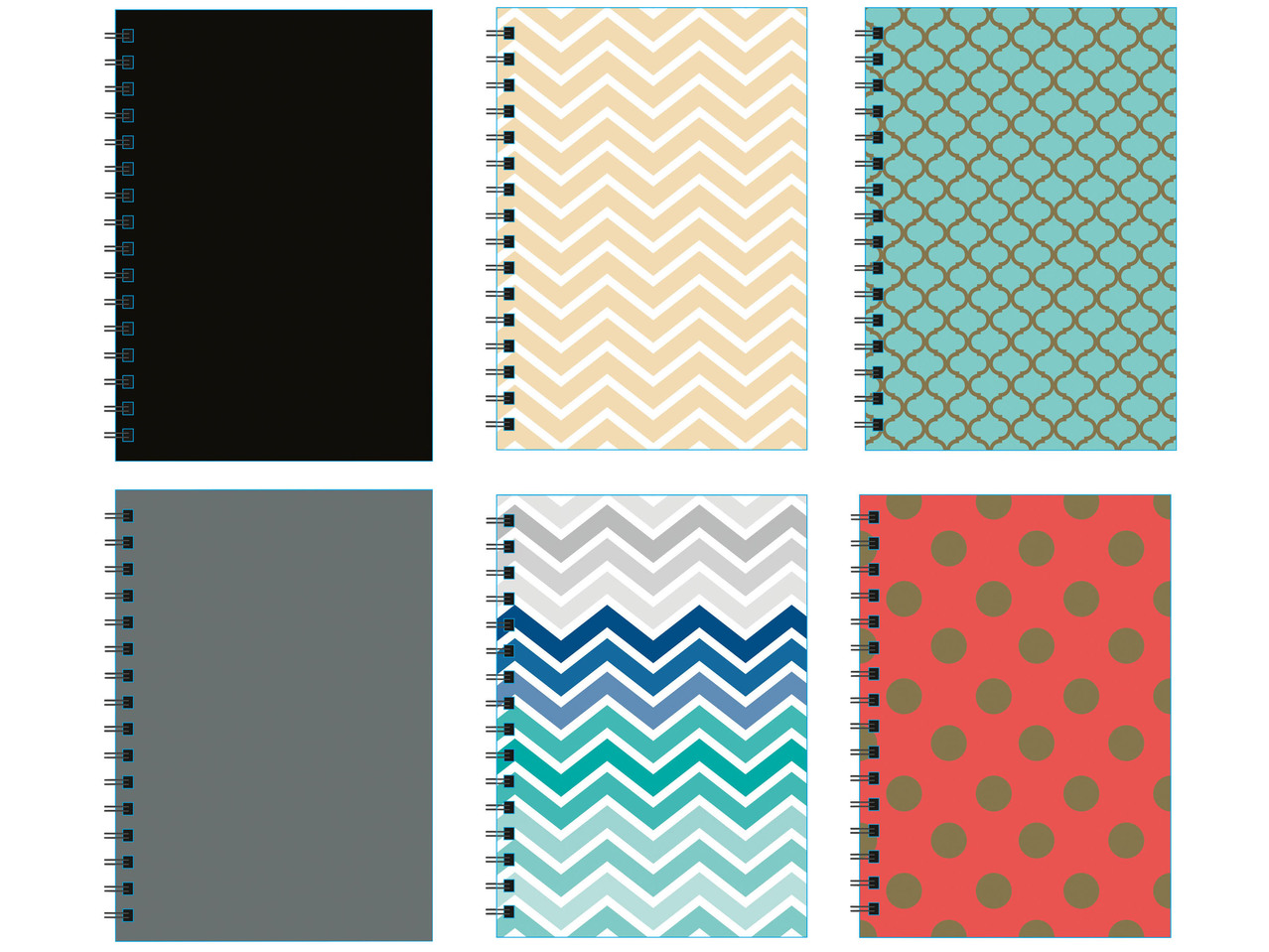 Notebooks, 2 or 3 pieces