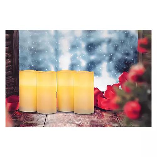Flameless LED Candle Set Ivory Unscented 4 count