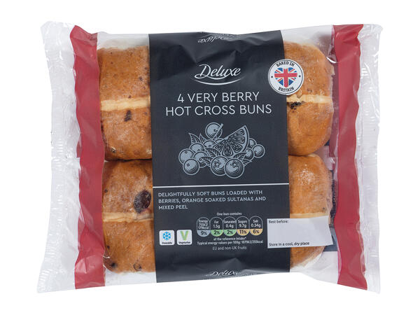 Deluxe Premium Very Berry Hot Cross Buns