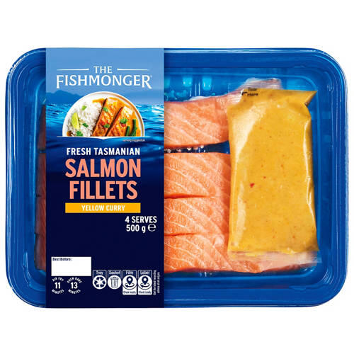Yellow Curry Salmon 4 Pack 500g