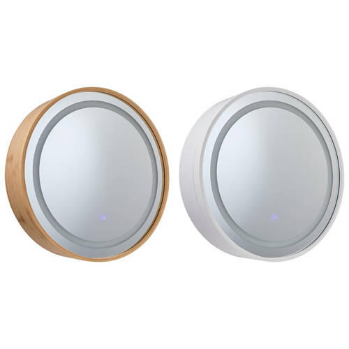 Bamboo Mirror Cabinet with LED