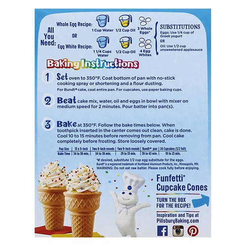 Funfetti Cake & Cupcake Mix, 15.25 oz
