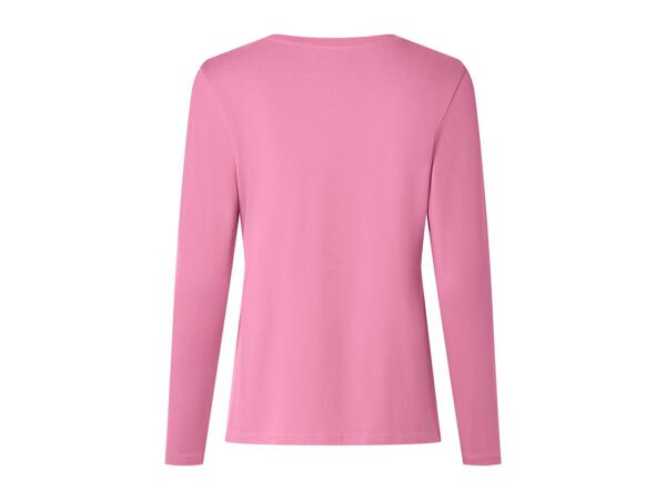 Esmara Ladies' Pink & White Long Sleeve Tops - 2 Pack