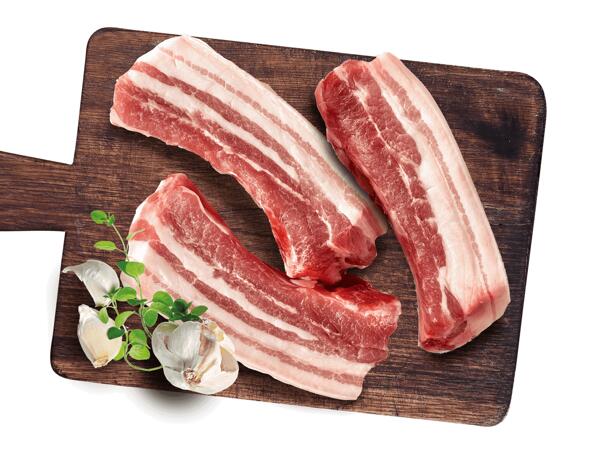 Frische Schweinebauchstreifen