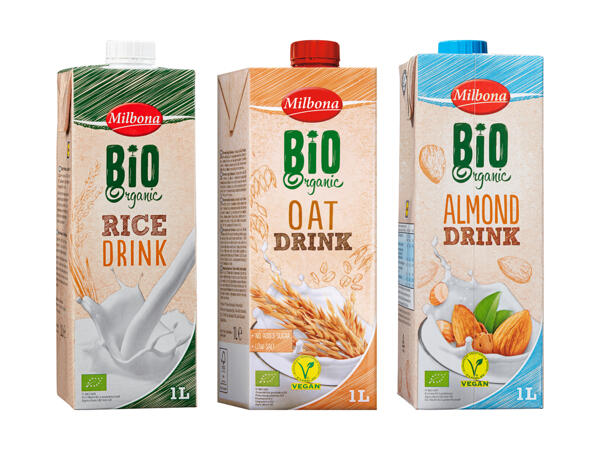 Boisson végétale au riz/à l'avoine/à l'amande bio