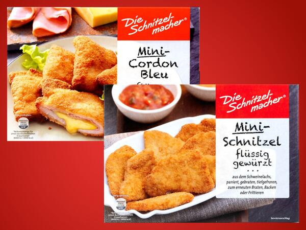 Mini-Schnitzel oder Mini-Cordon Bleu