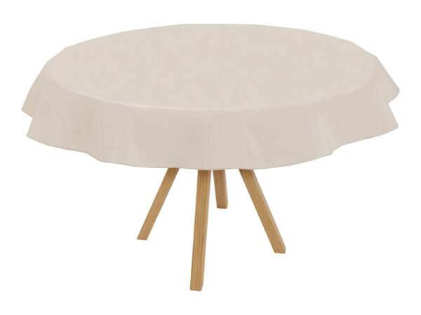Livarno Home Round Vinyl Tablecloth - Beige