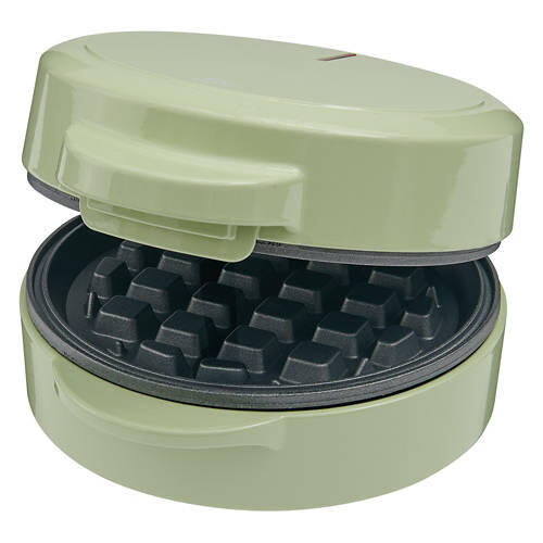 Mini Non-Stick Waffle Maker, Green