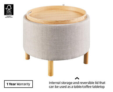 Foot Stool with Reversible Lid 