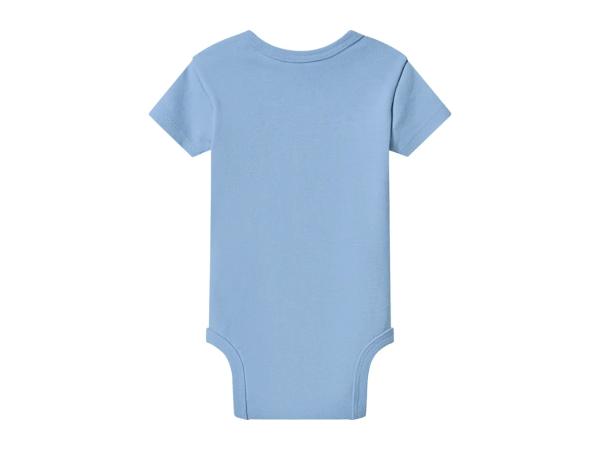 LUPILU Blue & White Baby Short-Sleeve Bodysuits - 3 Pack