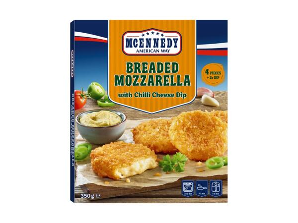 Breaded Mozzarella with Chilli Cheese Dip