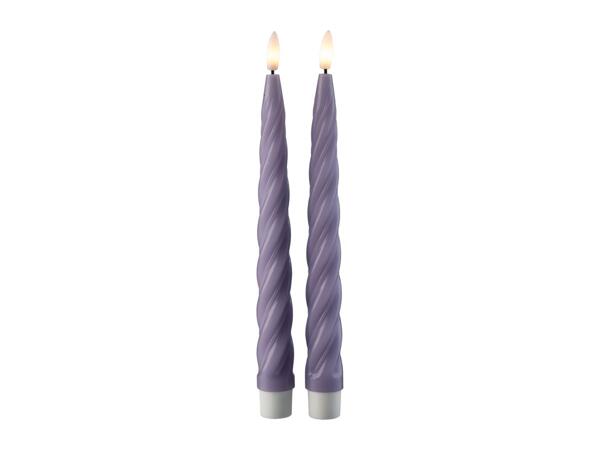 Livarno Home LED Real Wax Candles - 2 Pack - Purple