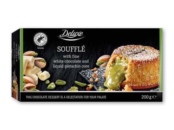 DELUXE Hvid chokoladesoufflé