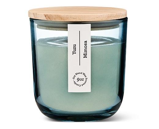 Huntington Home Colored Glass Candle