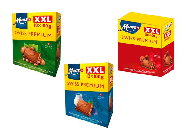 Tablettes de chocolat Munz XXL