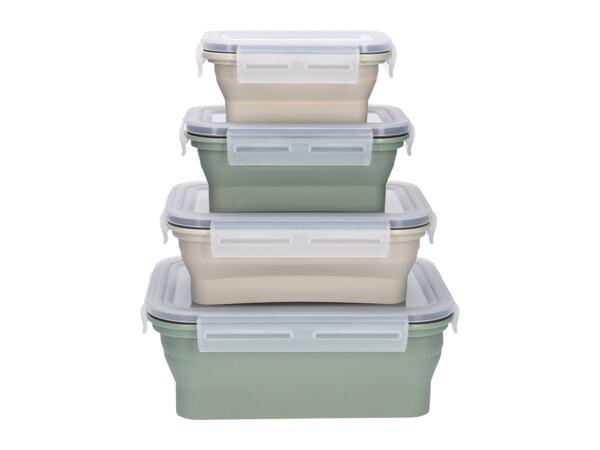 Silvercrest Collapsible Rectangular Food Storage Containers - 4 Pieces