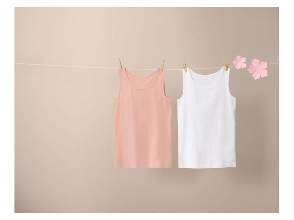 Girls' vests, 2 pieces