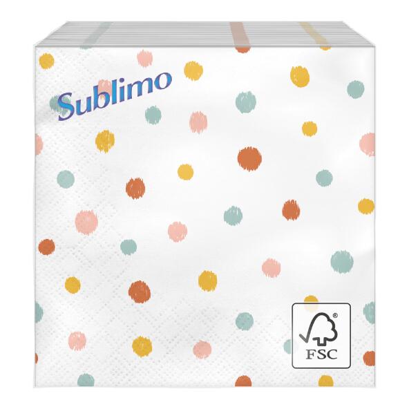 SUBLIMO(R) 				Serviettes de fête, 25 ou 40 pcs