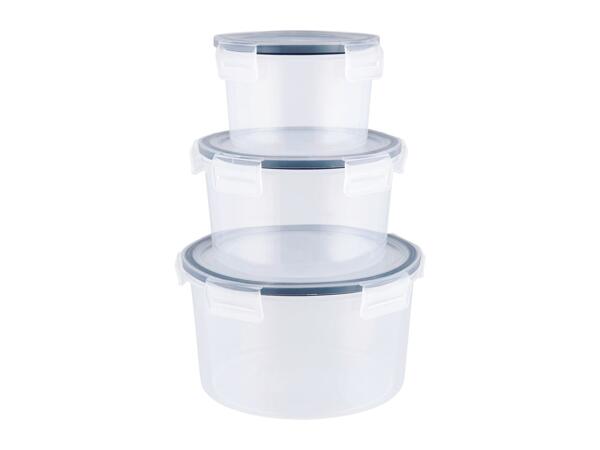 Silvercrest Round Food Storage Container Set - 3 Piece Set