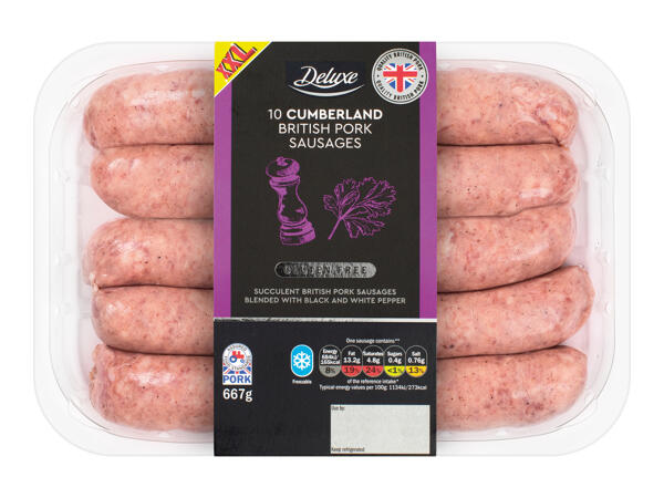 Deluxe 10 Cumberland British Pork Sausages