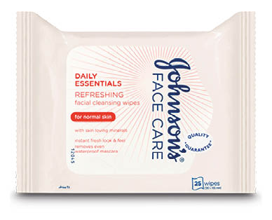 Johnson's Facial Cleansing Wipes 25pk