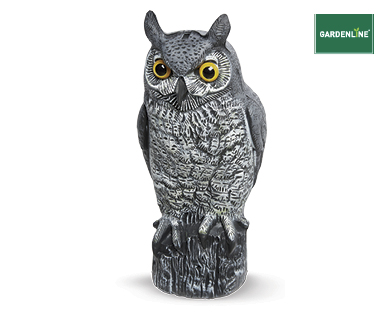 BIRD-SCARE OWL FIGURINE