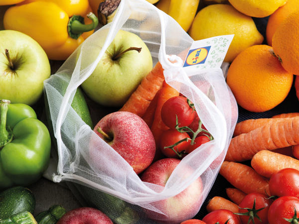 Wiederverwendbare Obst- und Gemüsenetze