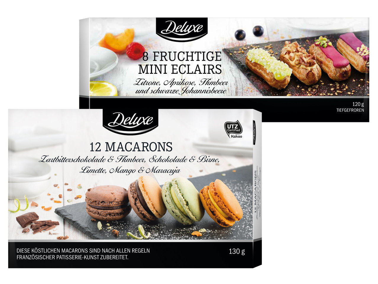 DELUXE Makronen-Variation/Fruchtige Mini-Eclairs