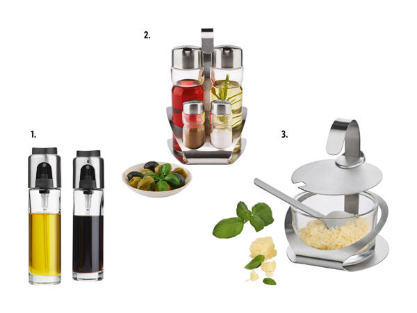 Distributeur de vinaigre, d'huile et de parmesan