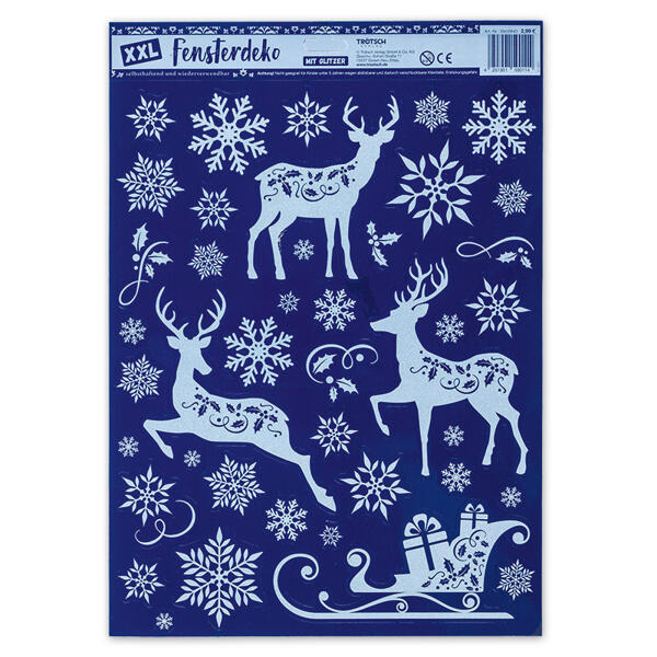 Winterliche Wand- und Fensterdeko