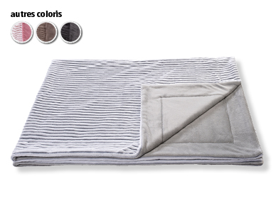 Couverture aspect velours côtelé MY LIVING STYLE