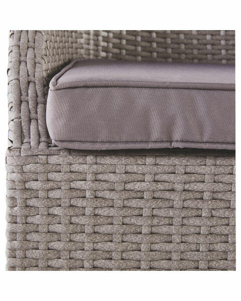 Grey Cube Rattan Bistro Set