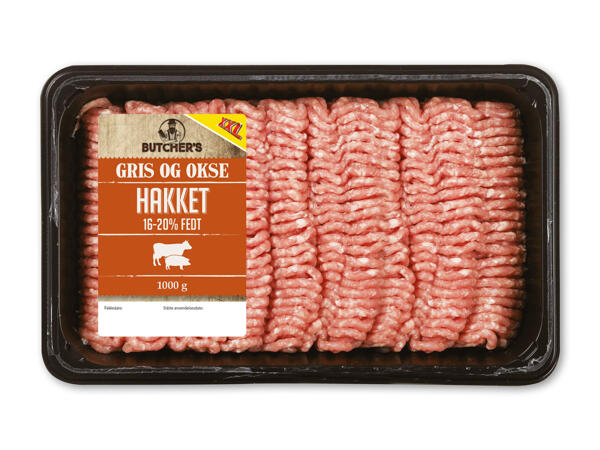 Hakket gris og oksekød